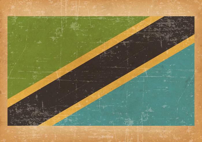 Grunge Vlag van Tanzania vector