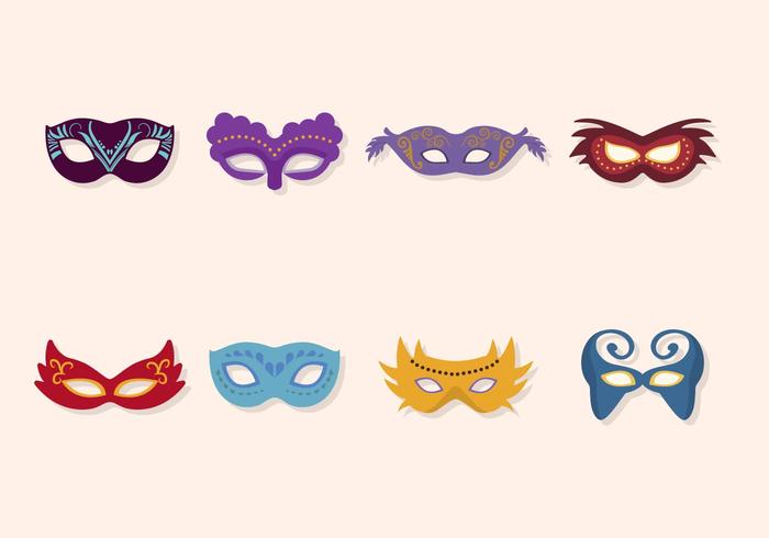 Flat Masquerade Ball Vectors