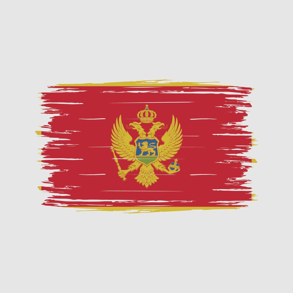 montenegro vlag borstel vector