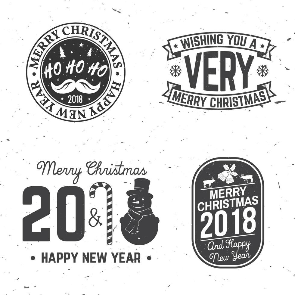 vrolijk Kerstmis en gelukkig nieuw jaar 2018 retro sjabloon met de kerstman claus vector