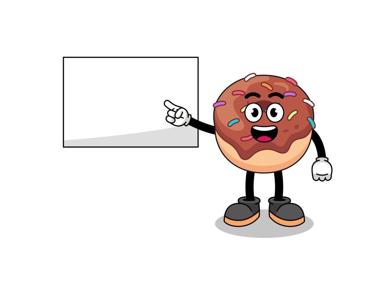 donuts illustratie aan het doen een presentatie vector