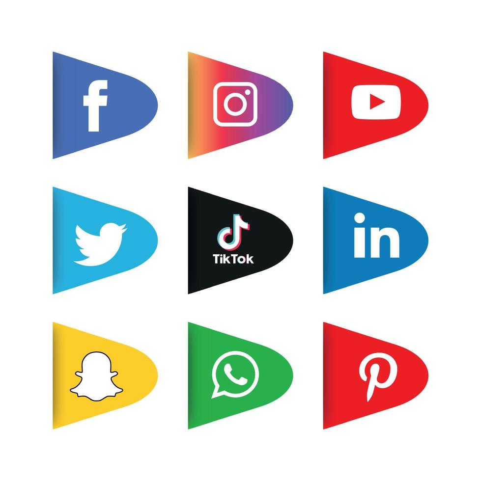 sociale media pictogrammen instellen logo vector illustrator