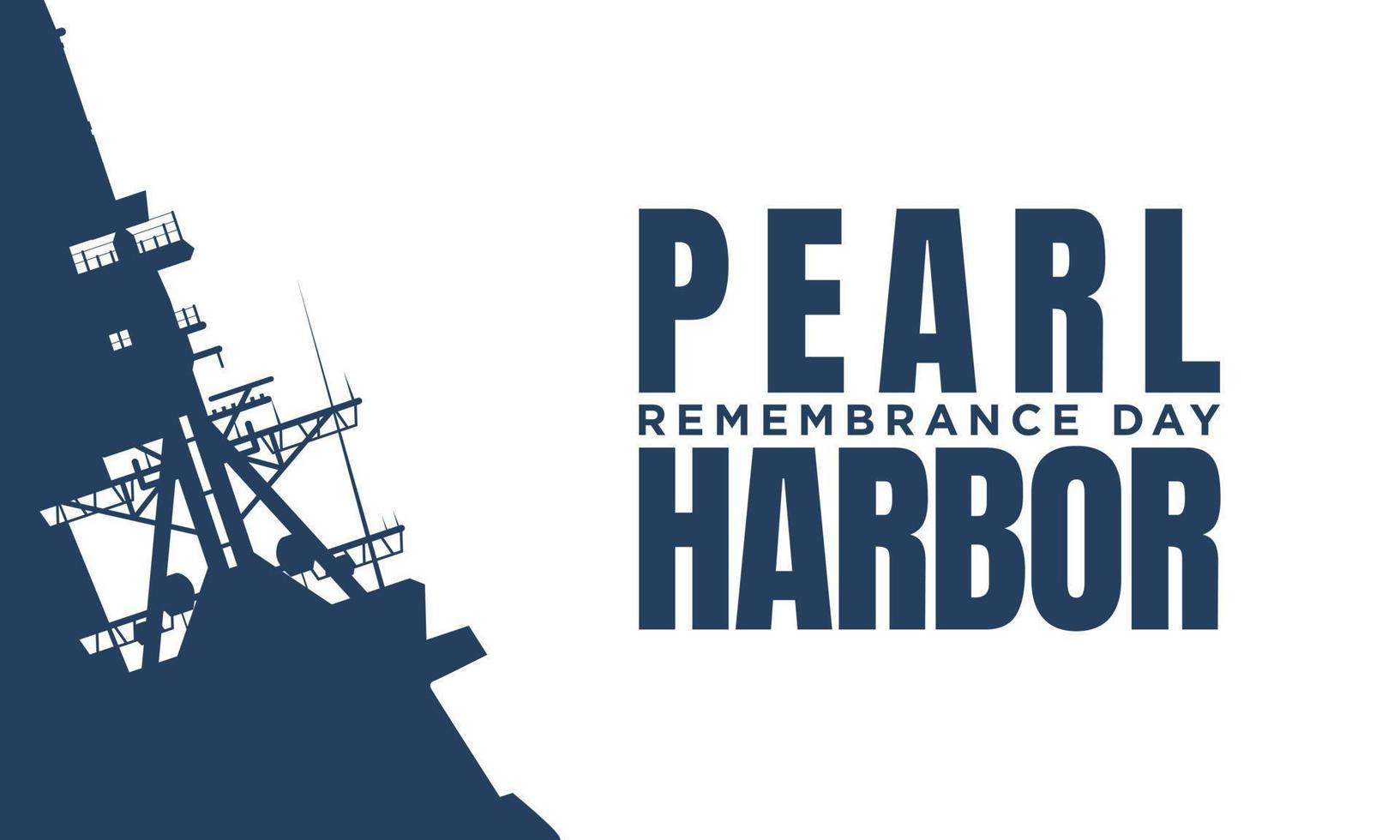Pearl Harbor herdenkingsdag achtergrondontwerp. vector