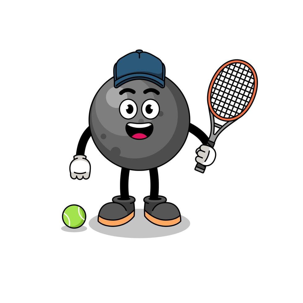 kanon bal illustratie net zo een tennis speler vector