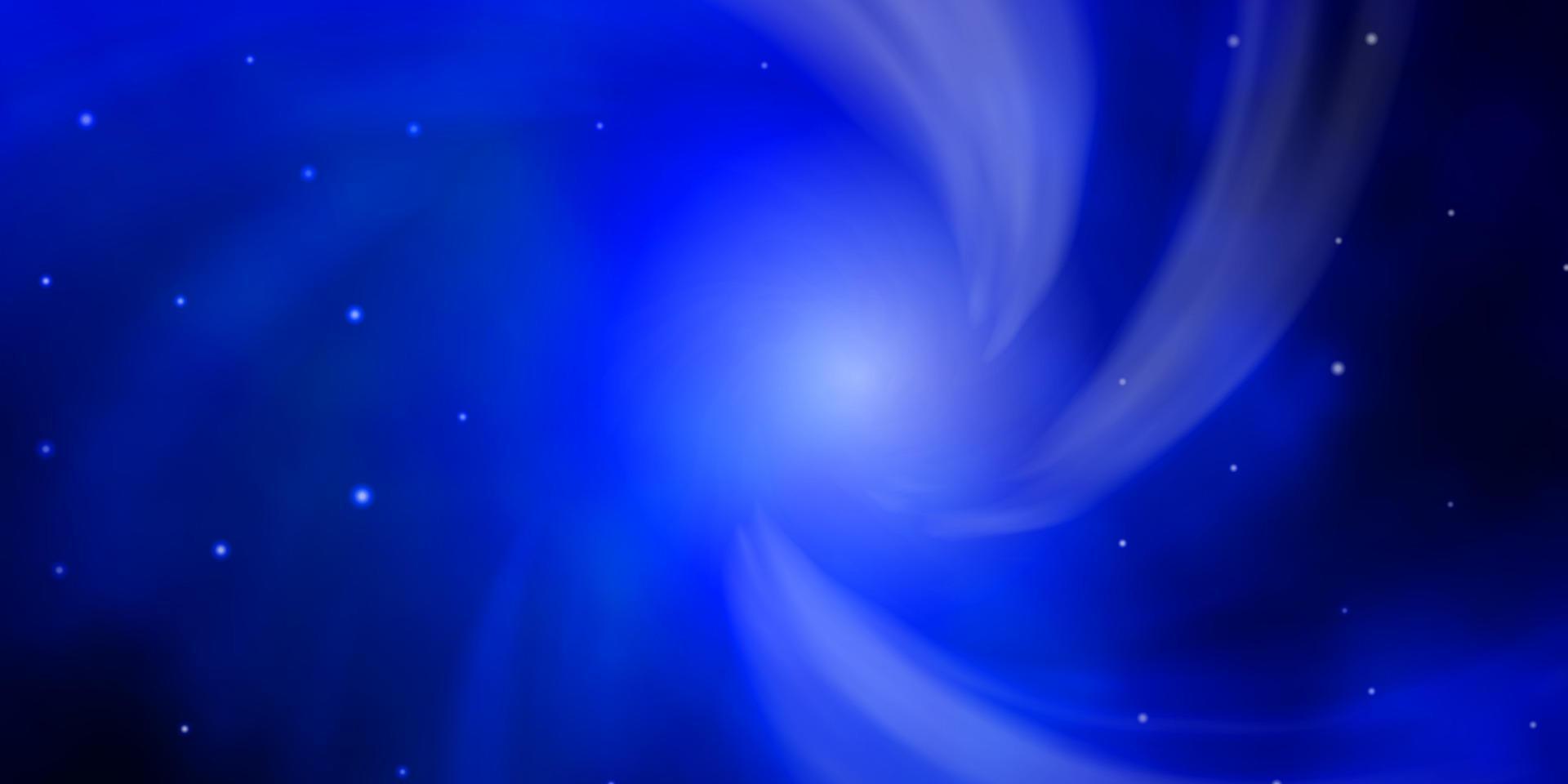 donkerblauwe vectorachtergrond met kleurrijke sterren. vector