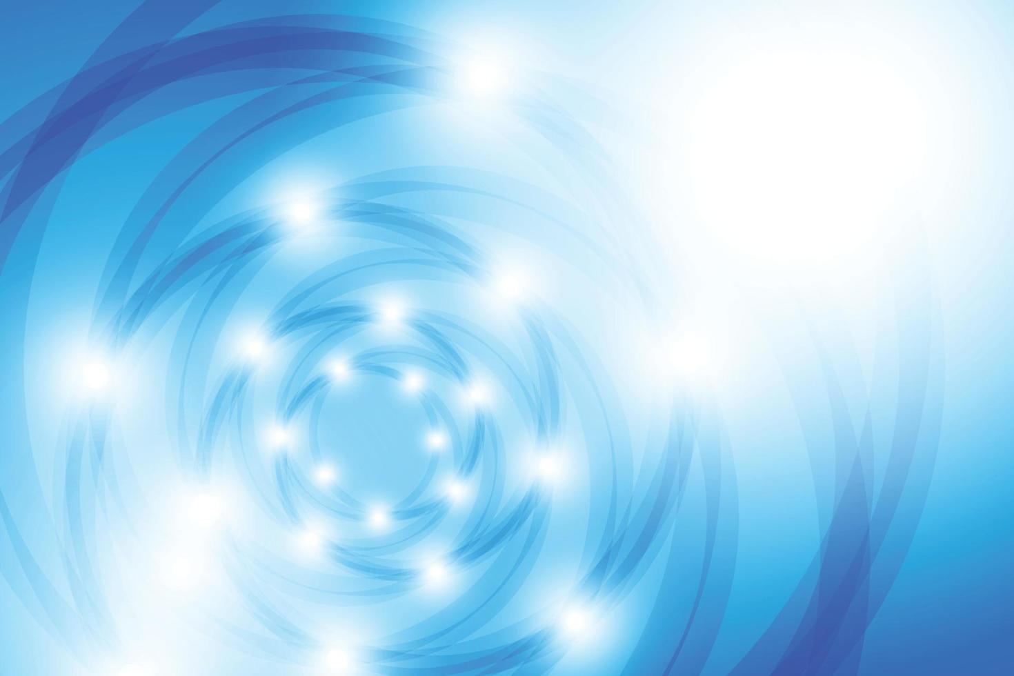 abstract blauw en wit neon licht Aan blauw achtergrond met cirkel vorm geven aan. vector illustratie.