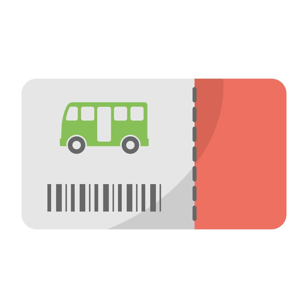 modieus bus ticket vector