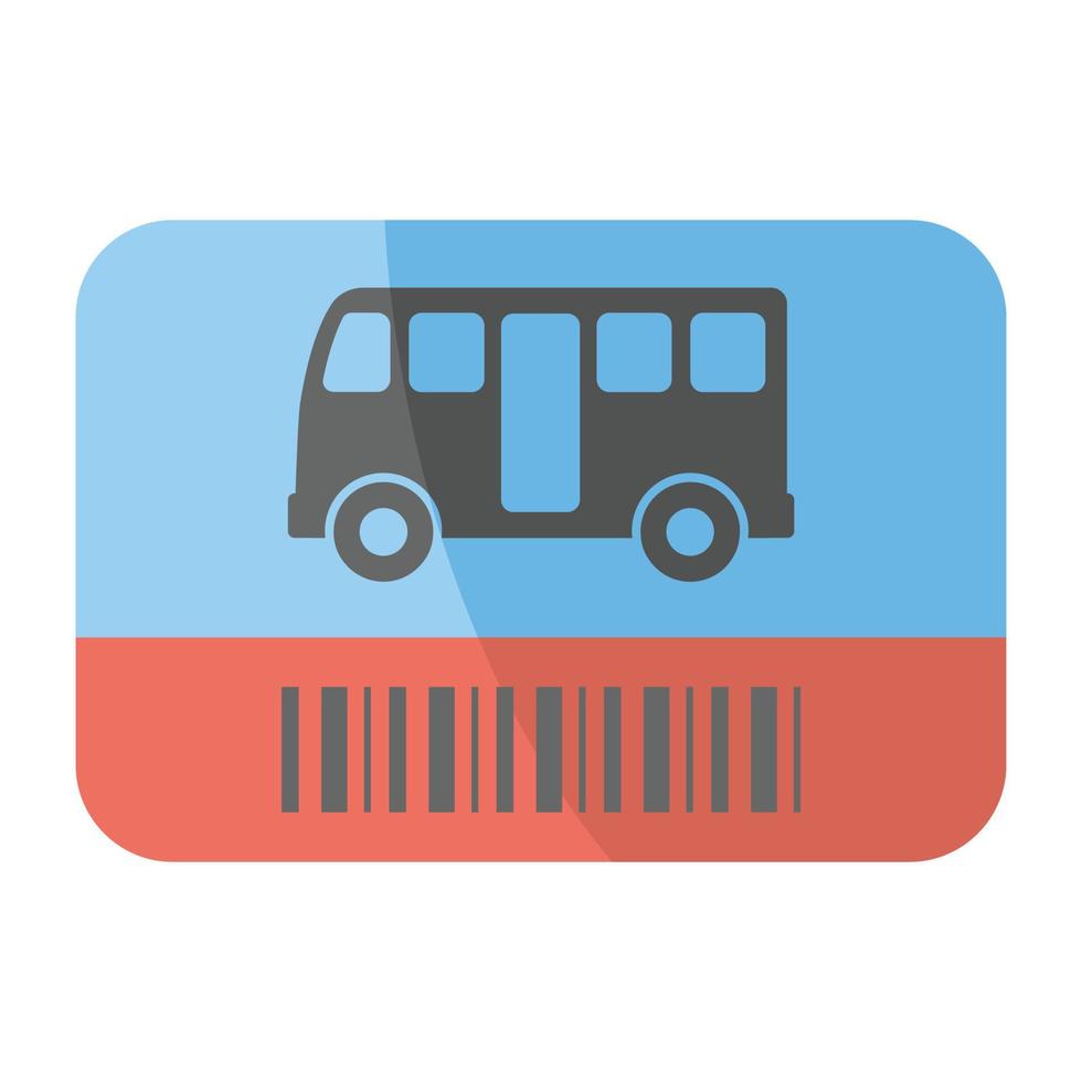 modieus bus ticket vector