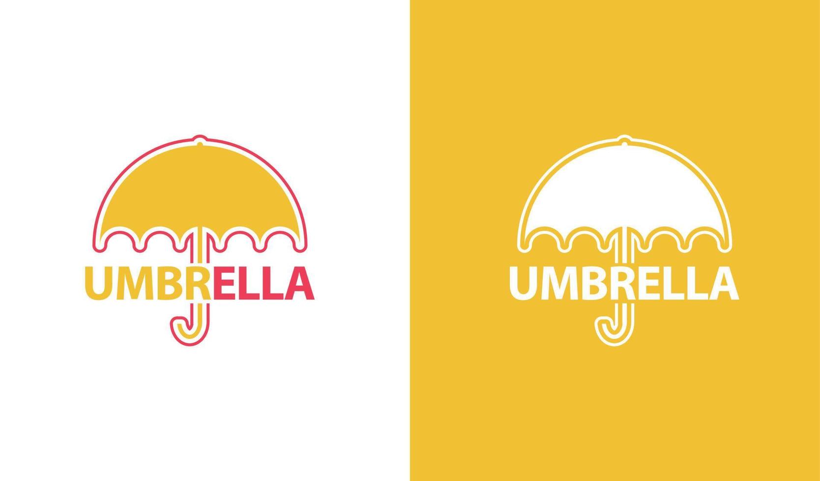 paraplu logo gemakkelijk ontwerp idee vector
