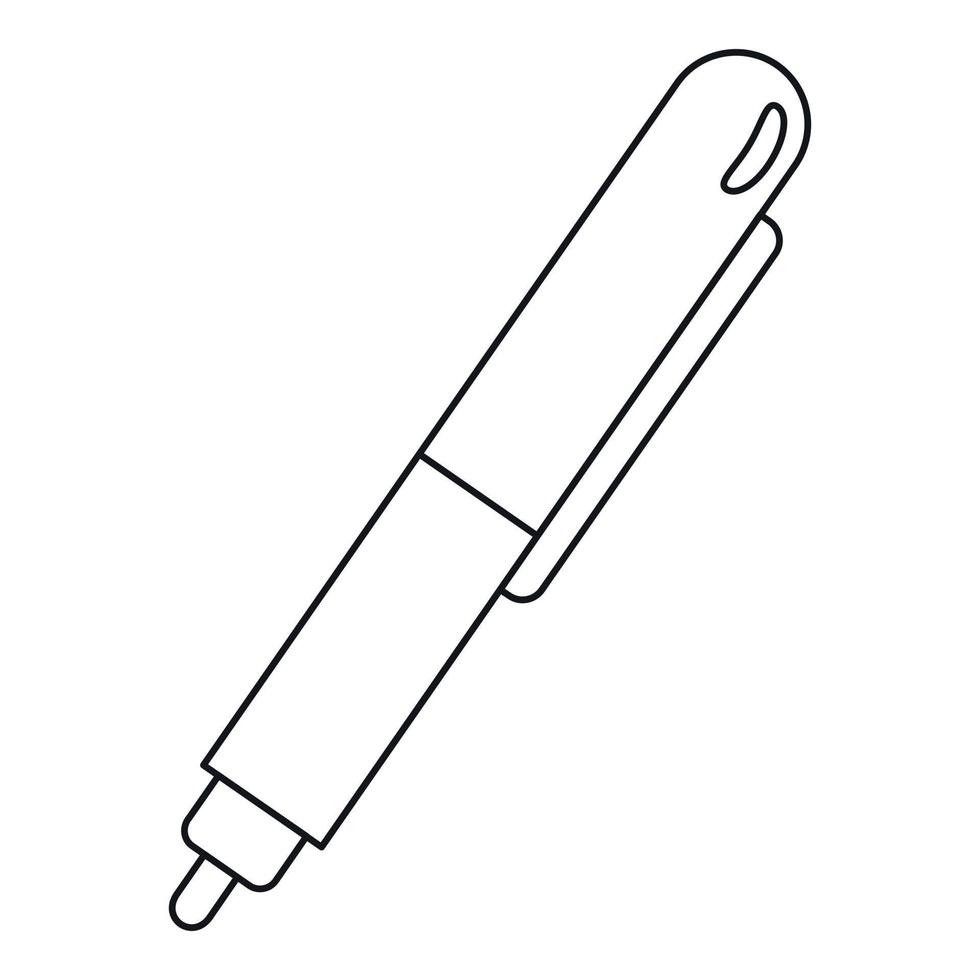 voelde tip pen icoon, schets stijl vector