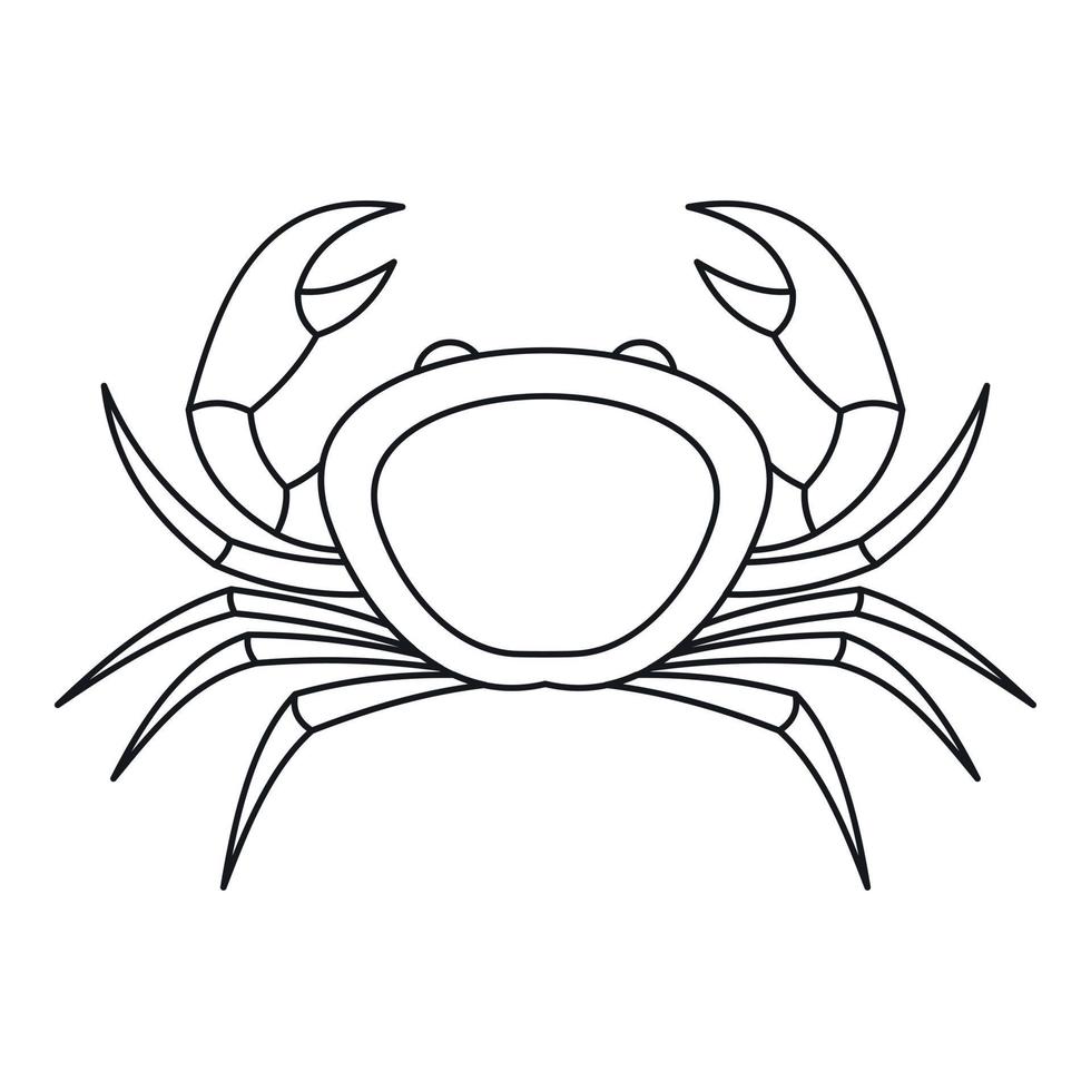 krab zee dier icoon, schets stijl vector