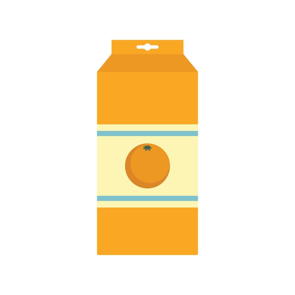 markt oranje sap pakket icoon vlak geïsoleerd vector