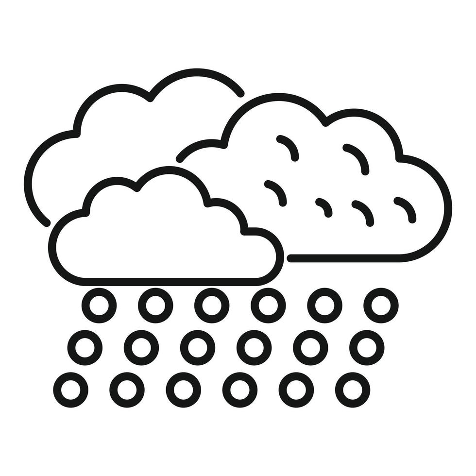 laten vallen regen wolk icoon schets vector. bewolkt voorspelling vector