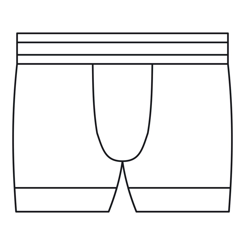 bokser kort ondergoed icoon, schets stijl vector