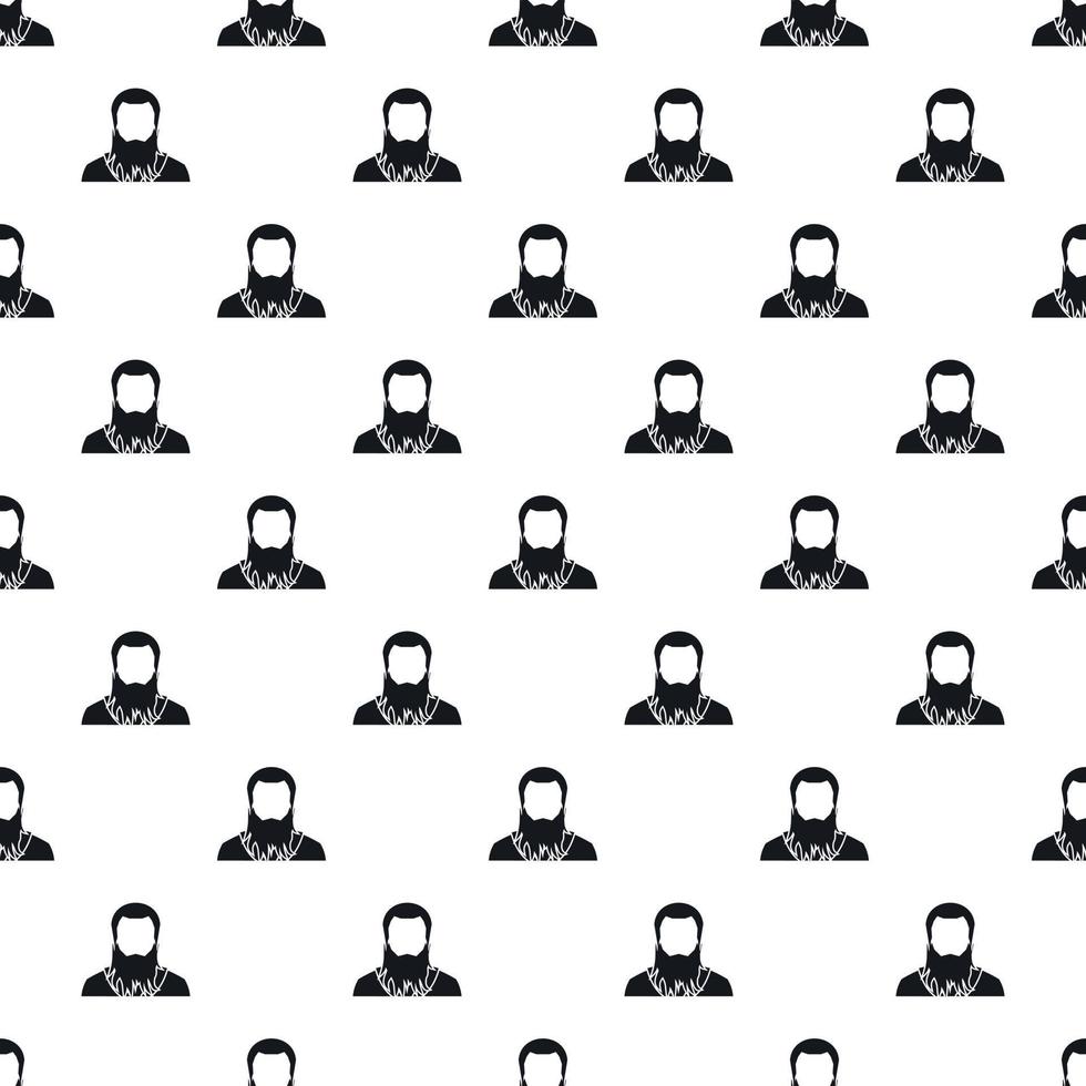 Mens met baard avatar patroon, gemakkelijk stijl vector