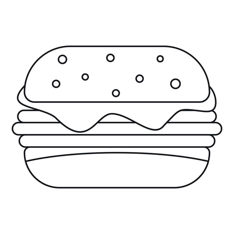 belegd broodje icoon, schets stijl vector