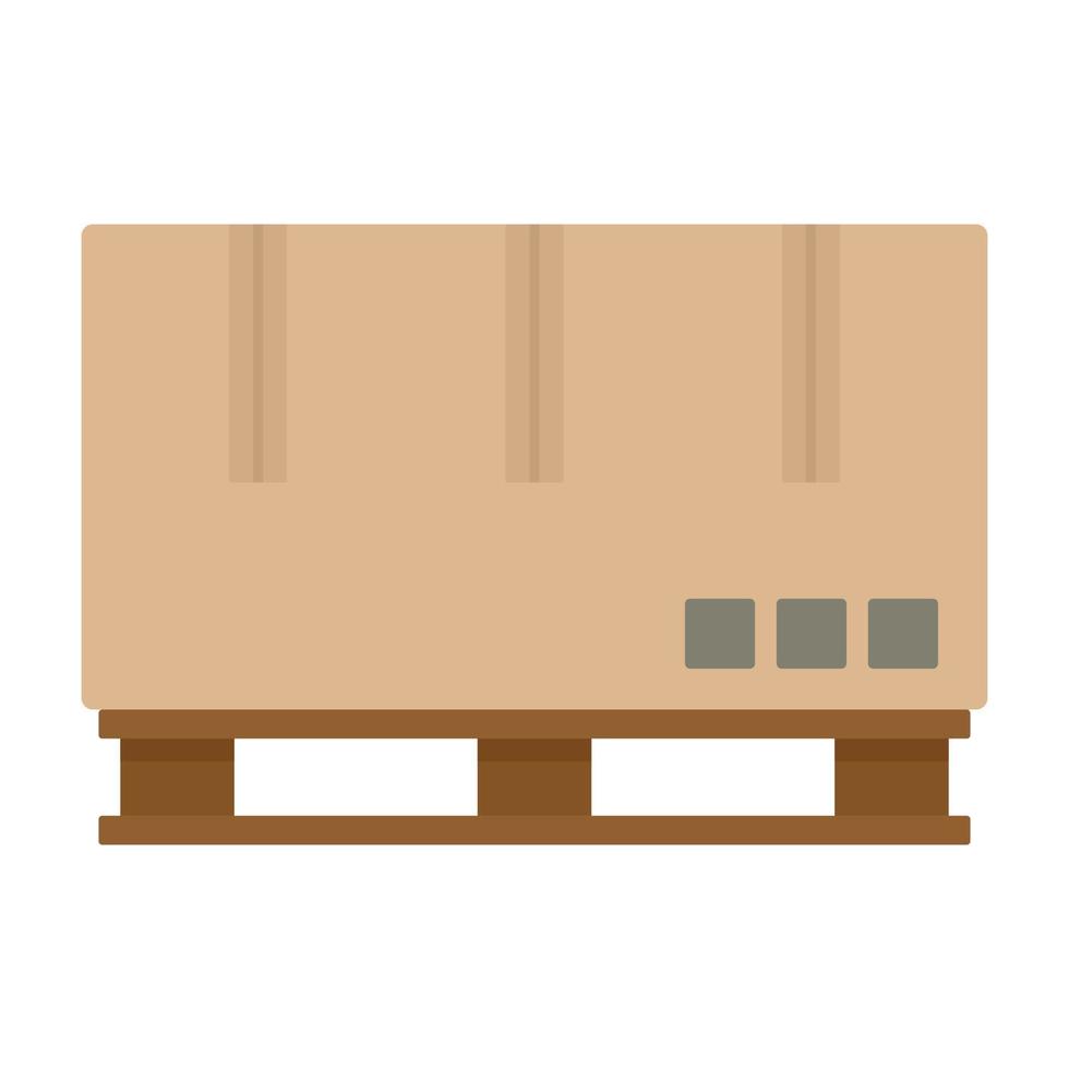vervoerder doos pallete icoon vlak geïsoleerd vector