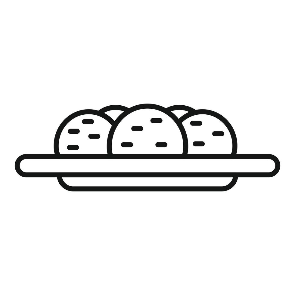 falafel icoon schets vector. Koken pita vector