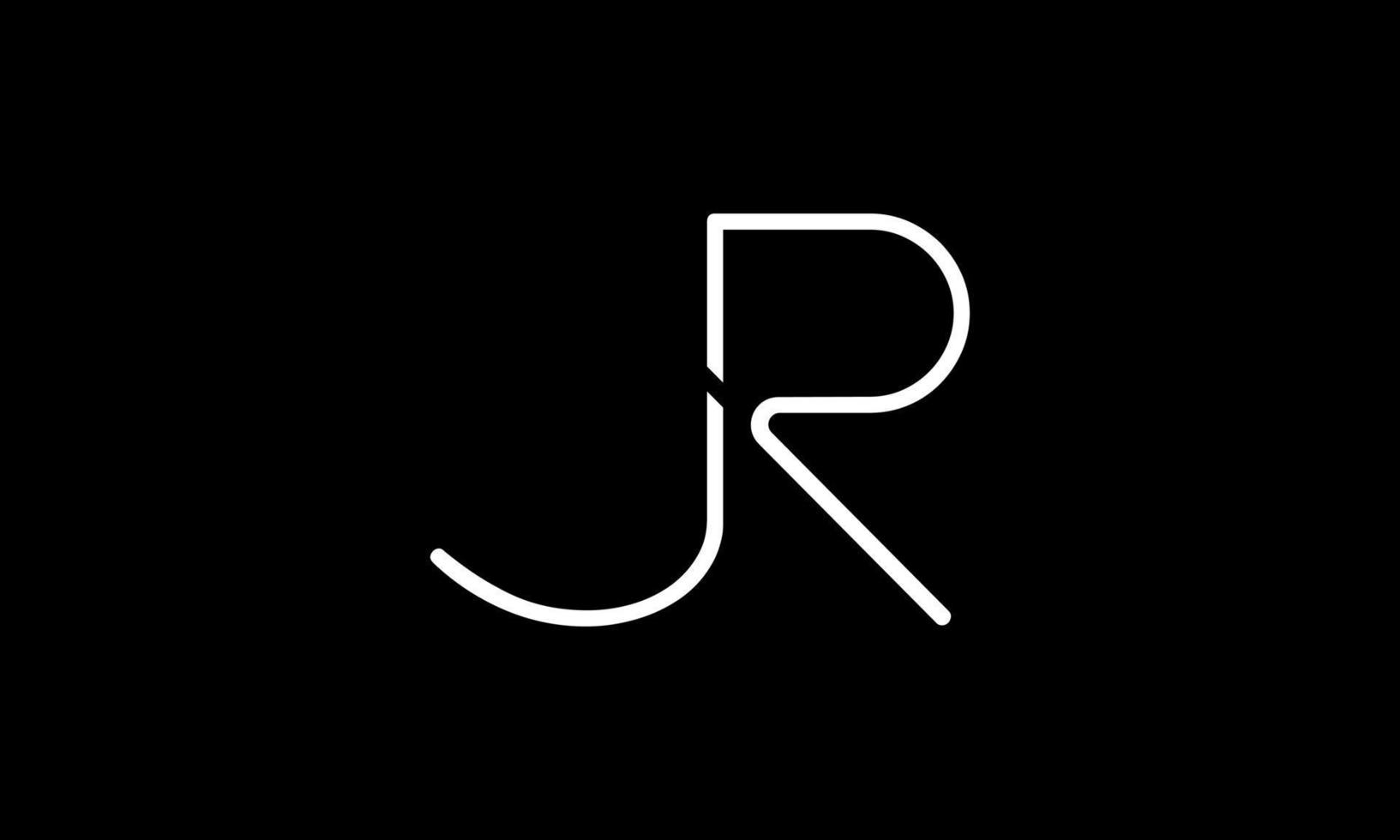 jr logo ontwerp. eerste jr brief logo ontwerp monogram vector ontwerp pro vector.