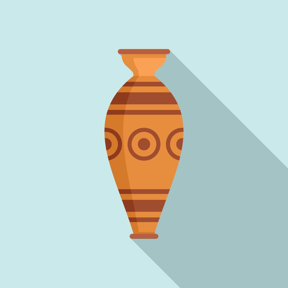 oude Grieks vaas icoon vlak vector. antiek pottenbakkerij vector