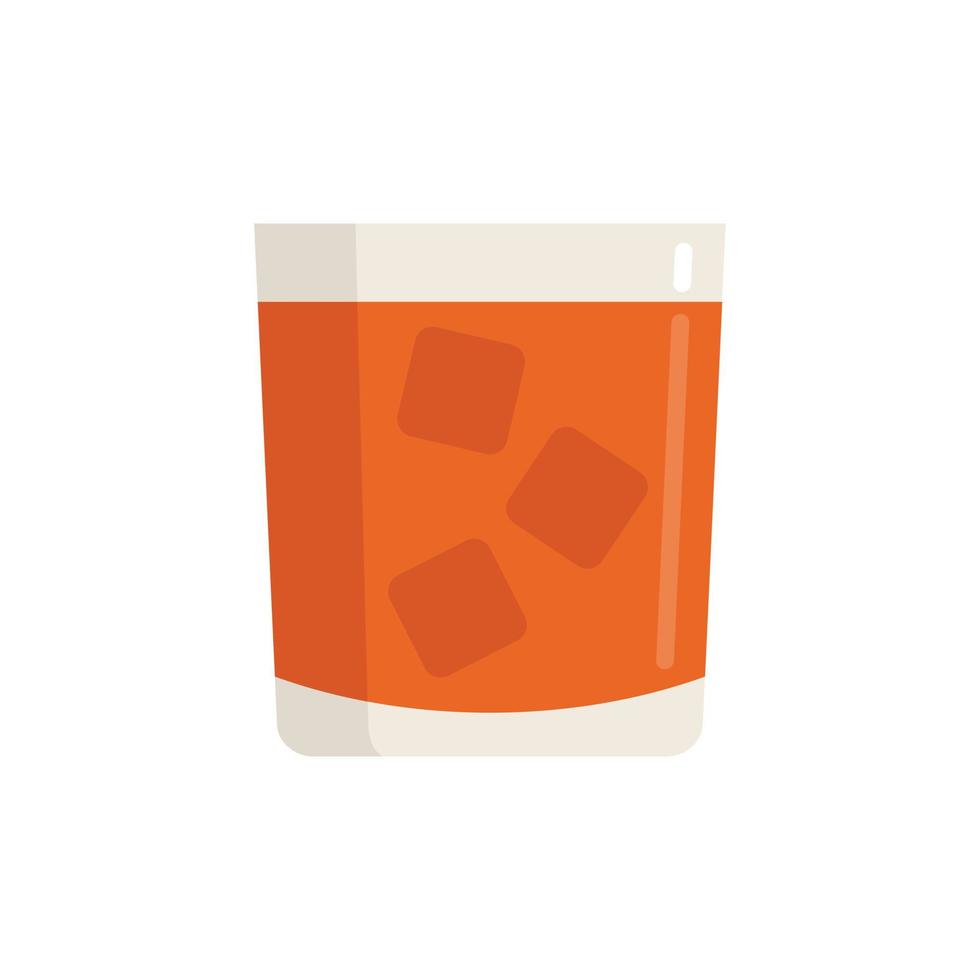 whisky glas icoon vlak geïsoleerd vector