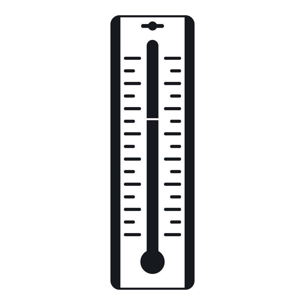 thermometer met graden icoon, gemakkelijk stijl vector