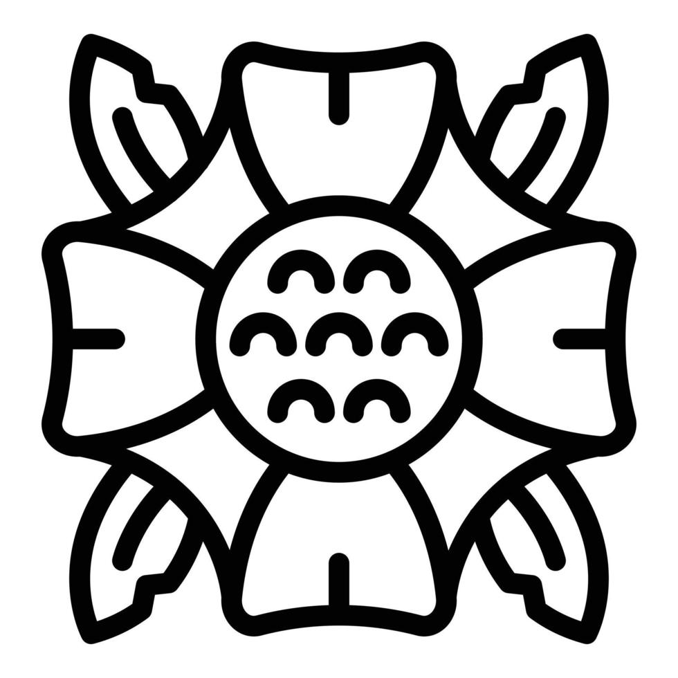 bloemen rafflesia icoon schets vector. bloem fabriek vector