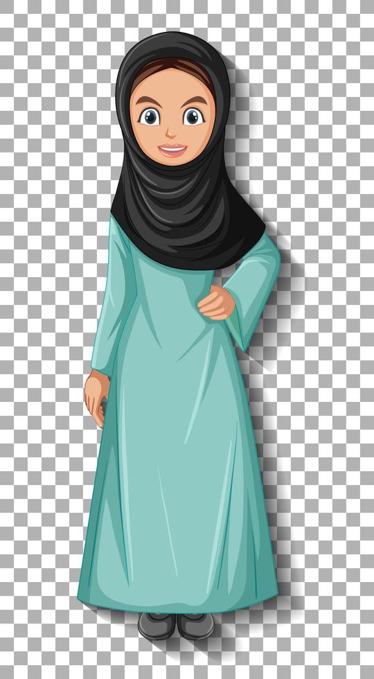 mooie Arabische dame stripfiguur vector