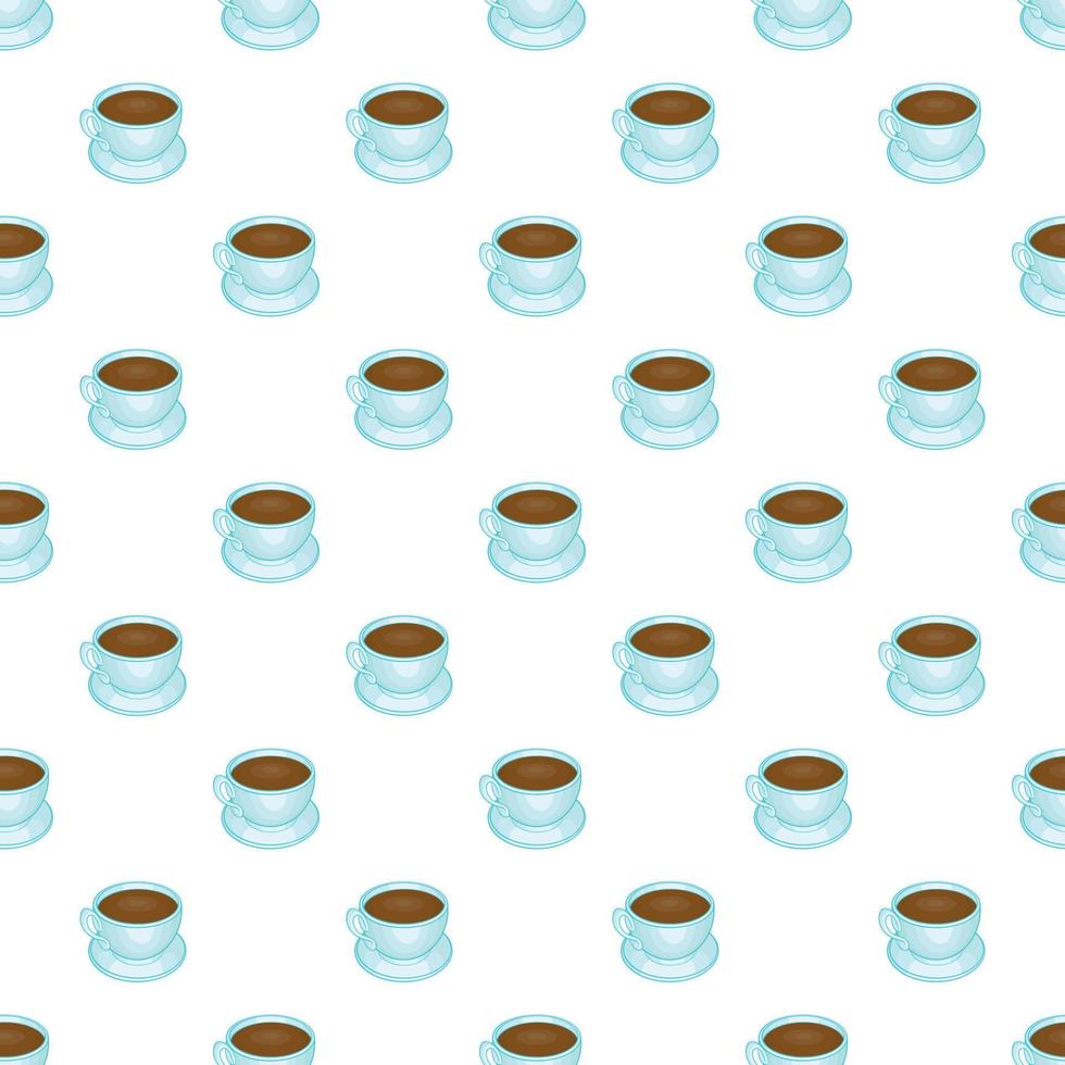 koffie kop patroon, tekenfilm stijl vector