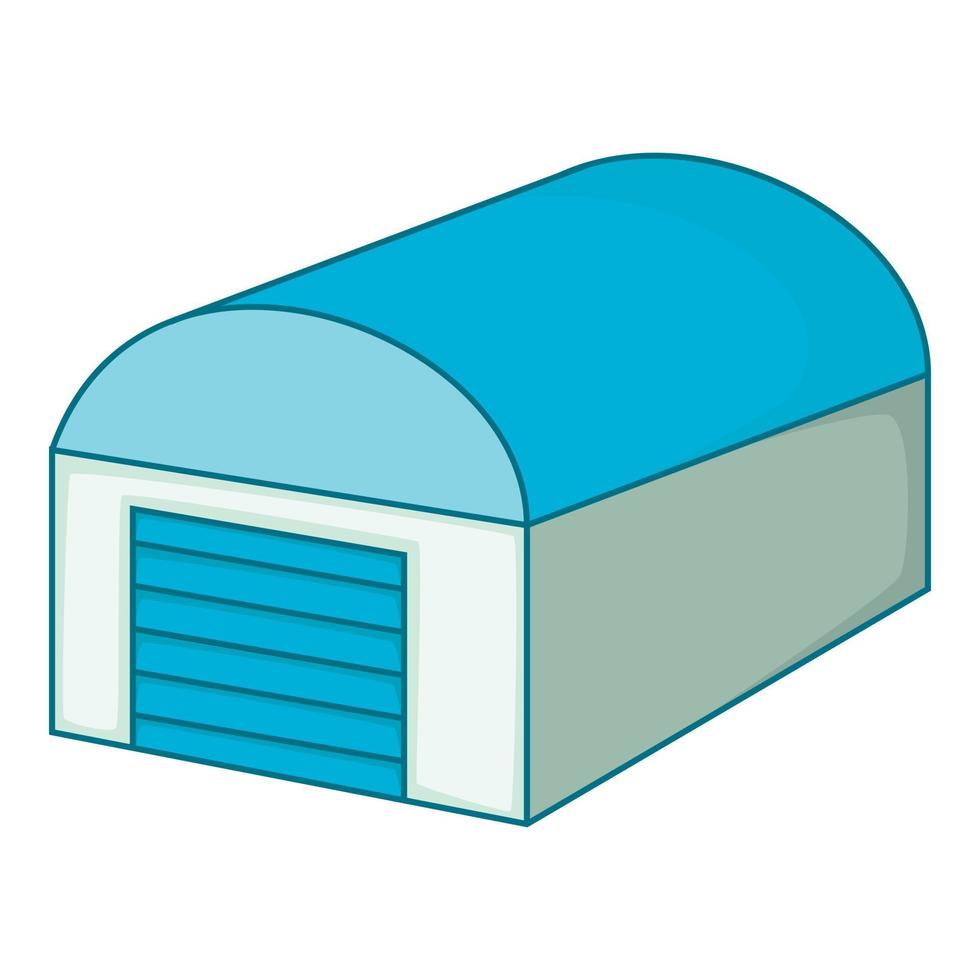hangar met een halfronde dak icoon tekenfilm stijl vector