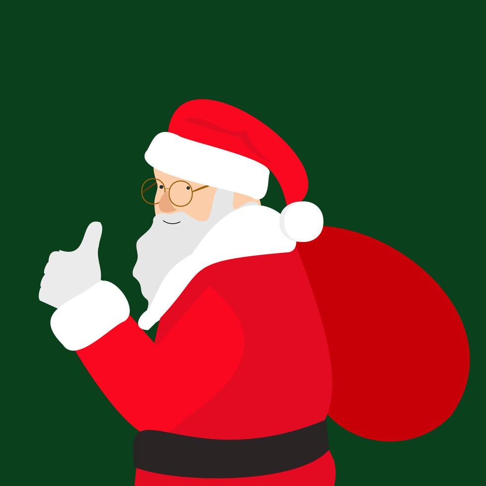 de kerstman claus maken de OK gebaar vector