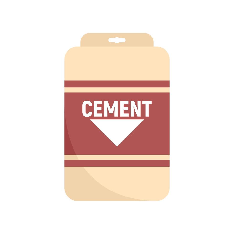 cement zak icoon vlak geïsoleerd vector