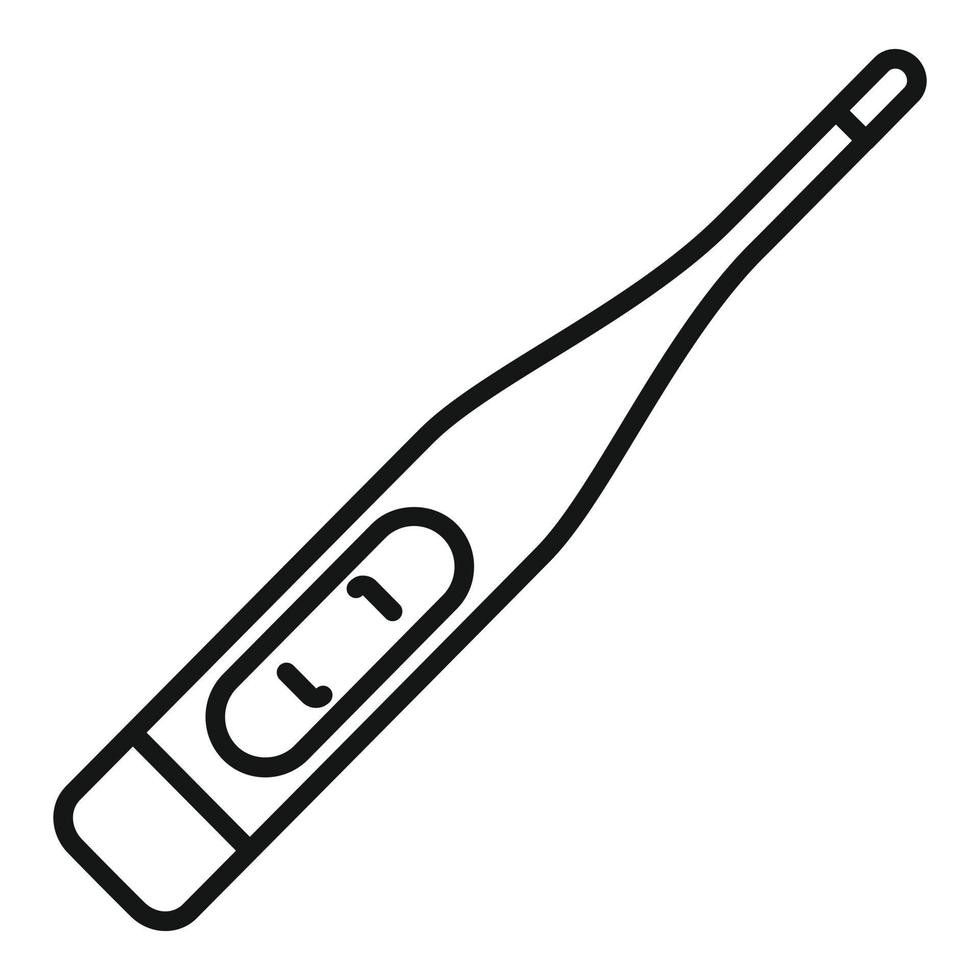 digitaal thermometer icoon schets vector. medisch koorts vector
