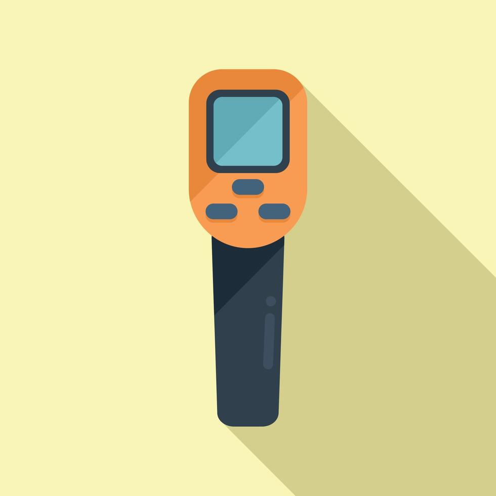 contact geweer icoon vlak vector. digitaal thermometer vector