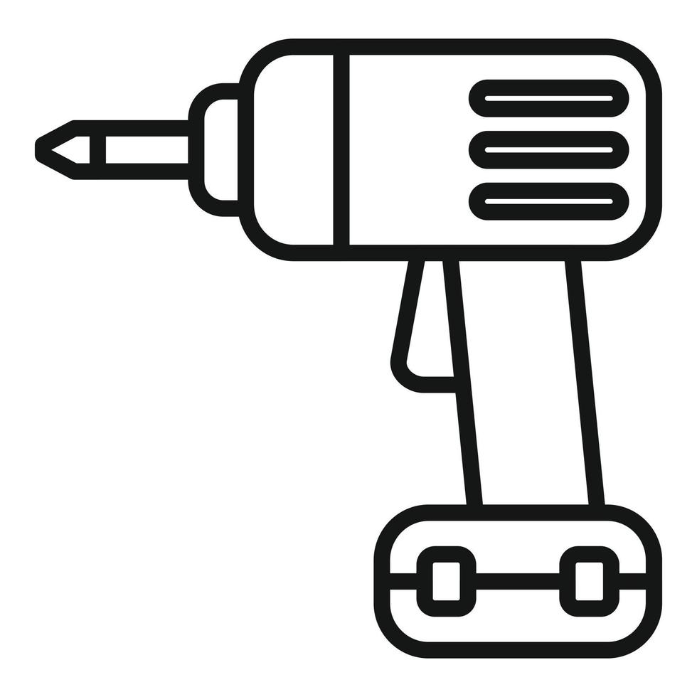 elektrisch boren icoon schets vector. hand- gereedschap vector