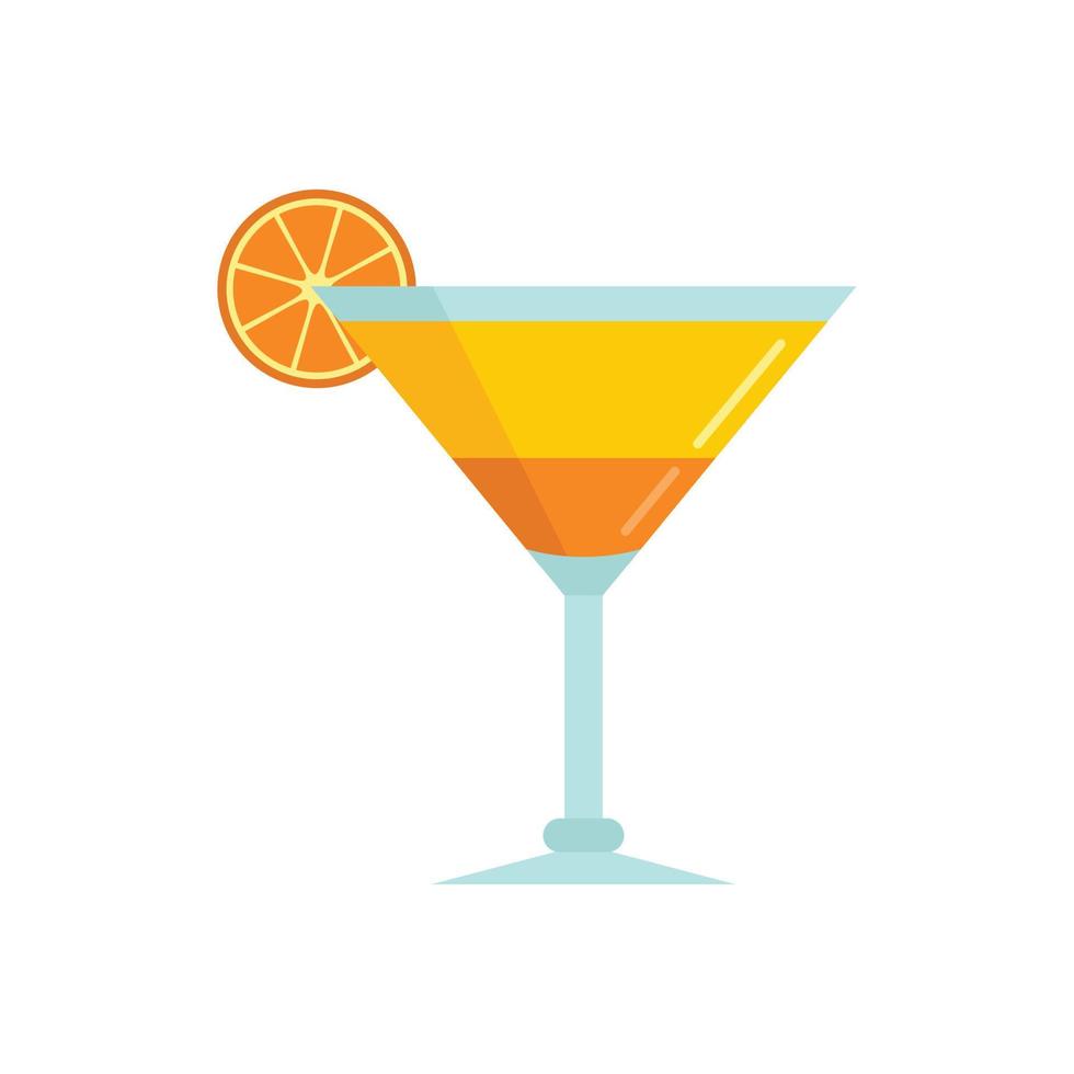 oranje cocktail icoon vlak geïsoleerd vector