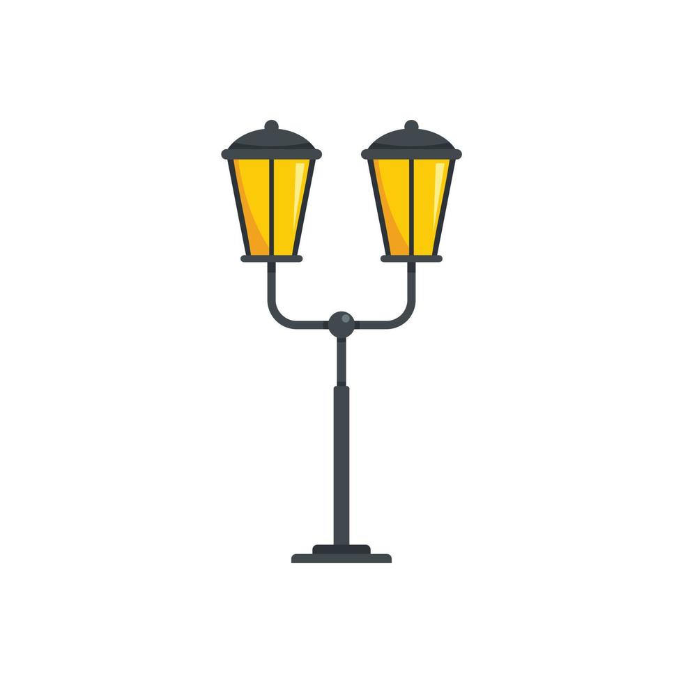 Frans straat licht pijler icoon vlak geïsoleerd vector
