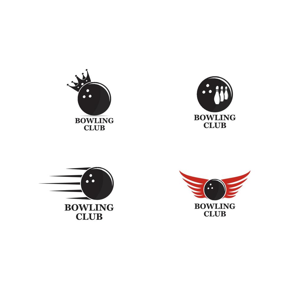 vector reeks van bowling logo's, bowling logo emblemen en bowling logo ontwerp