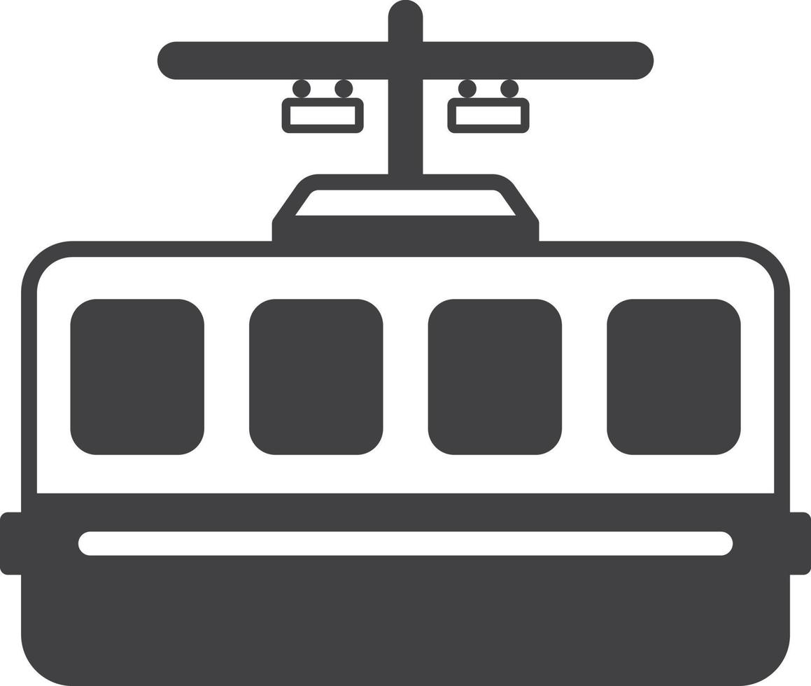 tram illustratie in minimaal stijl vector