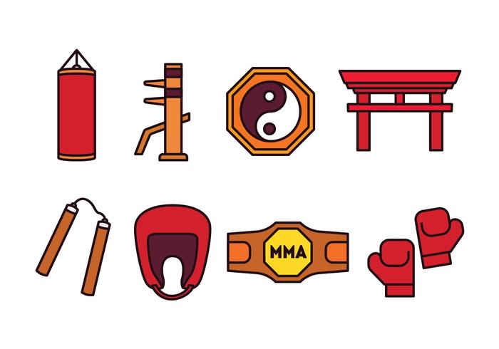 Martial Arts Icon Pack vector