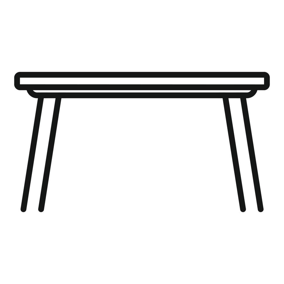 tafel bord icoon schets vector. hout meubilair vector