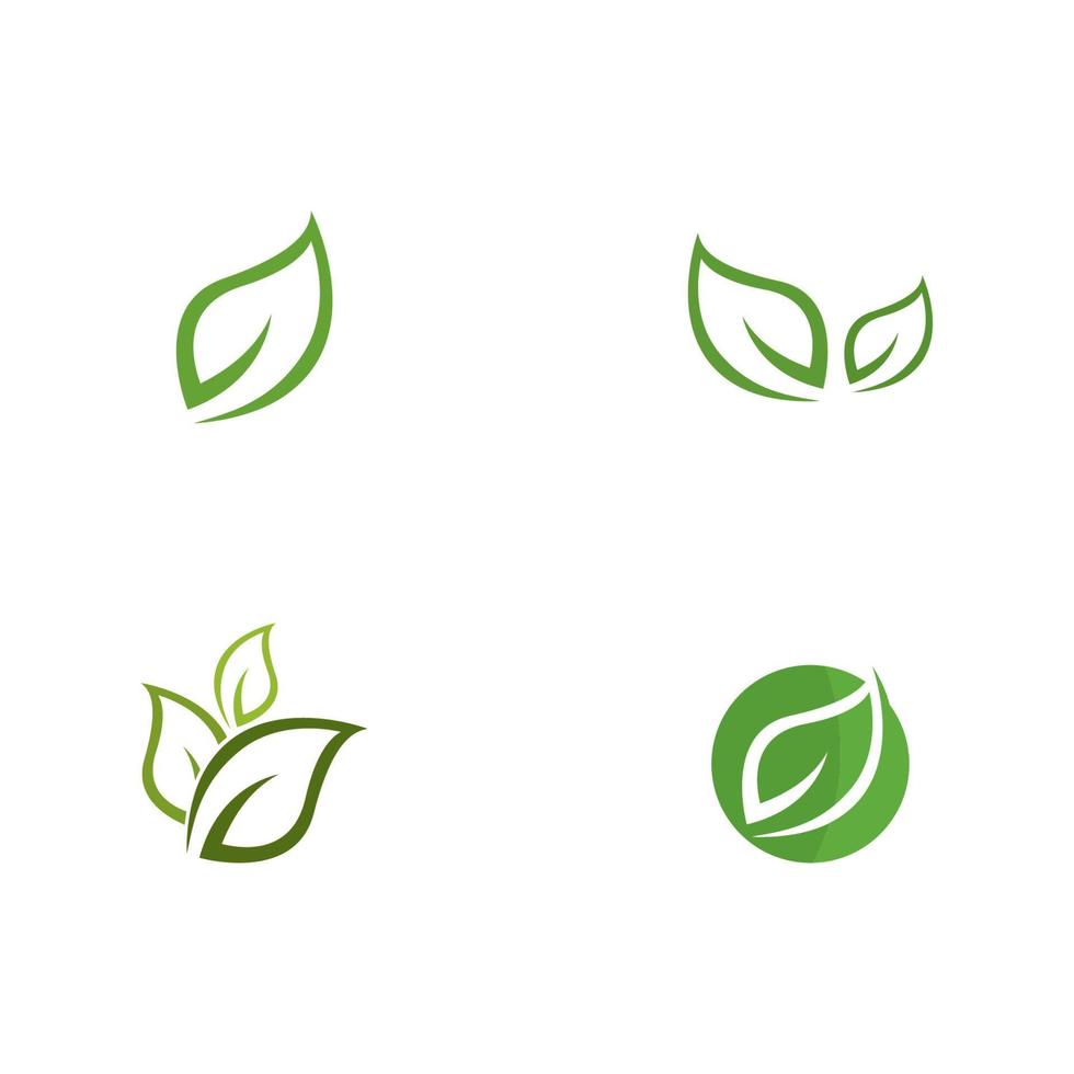 logo's van groen blad ecologie natuur element vector