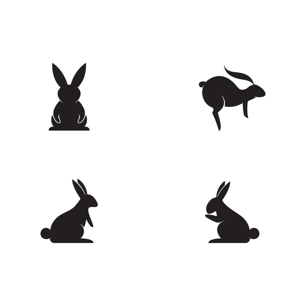 konijn logo sjabloon vector icoon illustratie