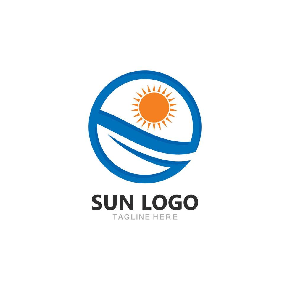 zon logo icoon vector illustratie