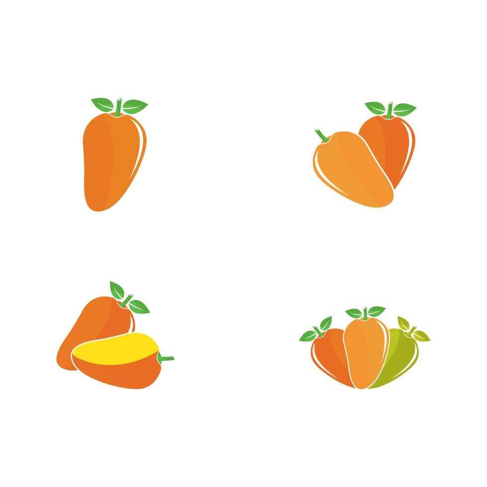 mango in vlak stijl. mango vector logo.