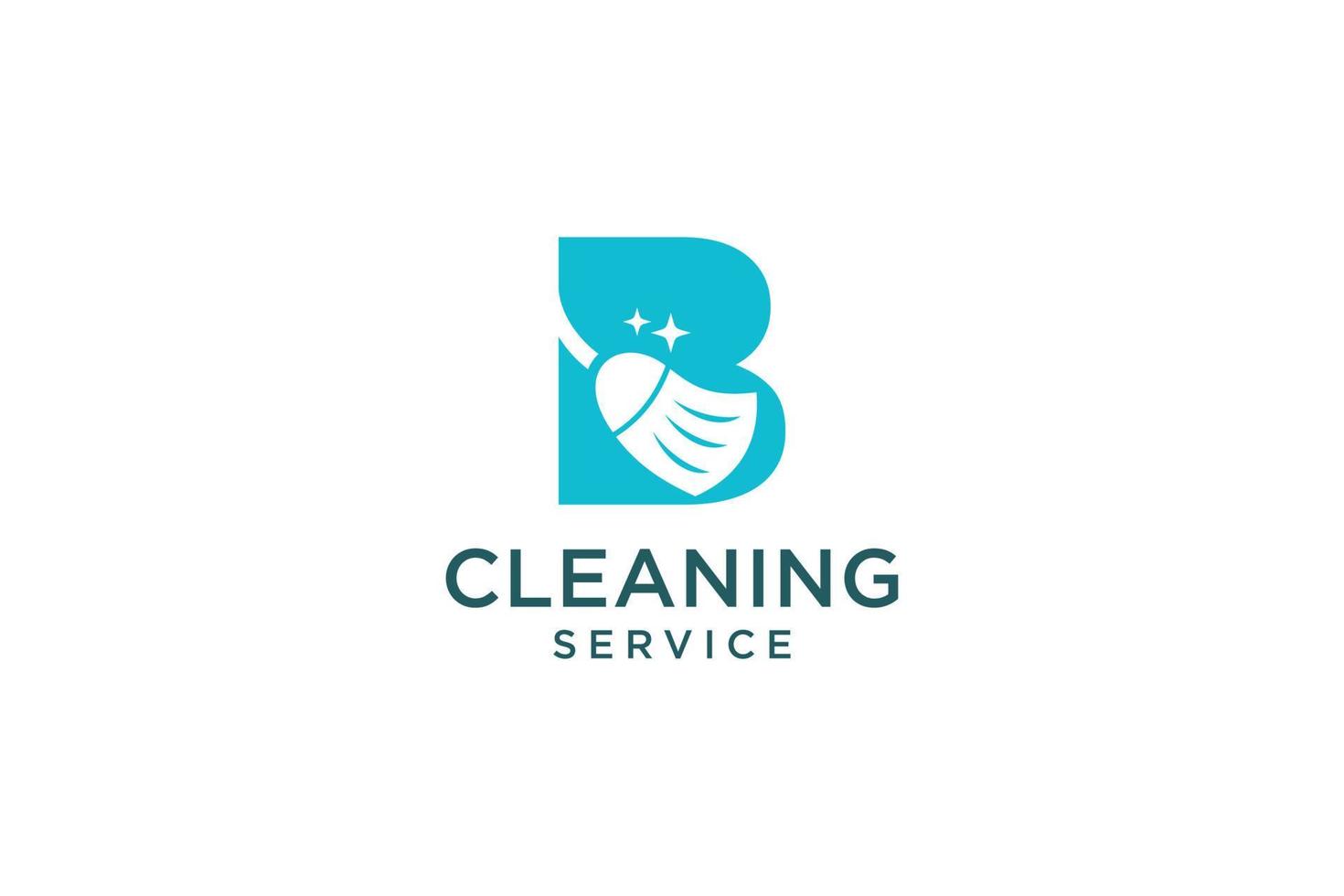 brief b voor schoonmaak schoon onderhoud onderhoud voor auto detaillering, huizen logo icoon vector sjabloon.