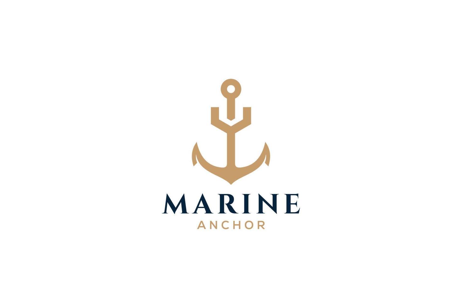 brief y monogram, anker logo. logo van jacht club, maritiem embleem. vector