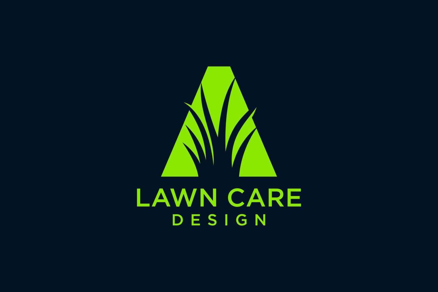 brief een met gras logo sjabloon vector icoon illustratie ontwerp