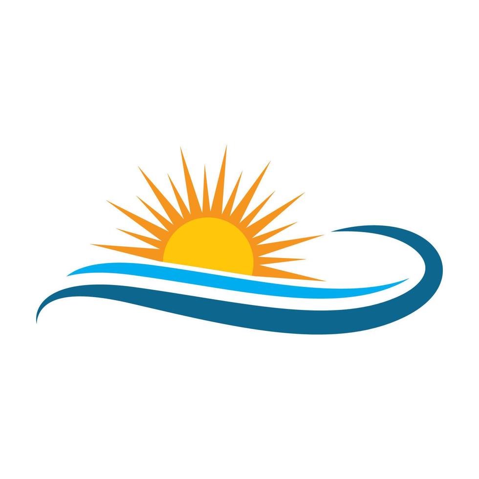 sunset beach logo afbeeldingen vector