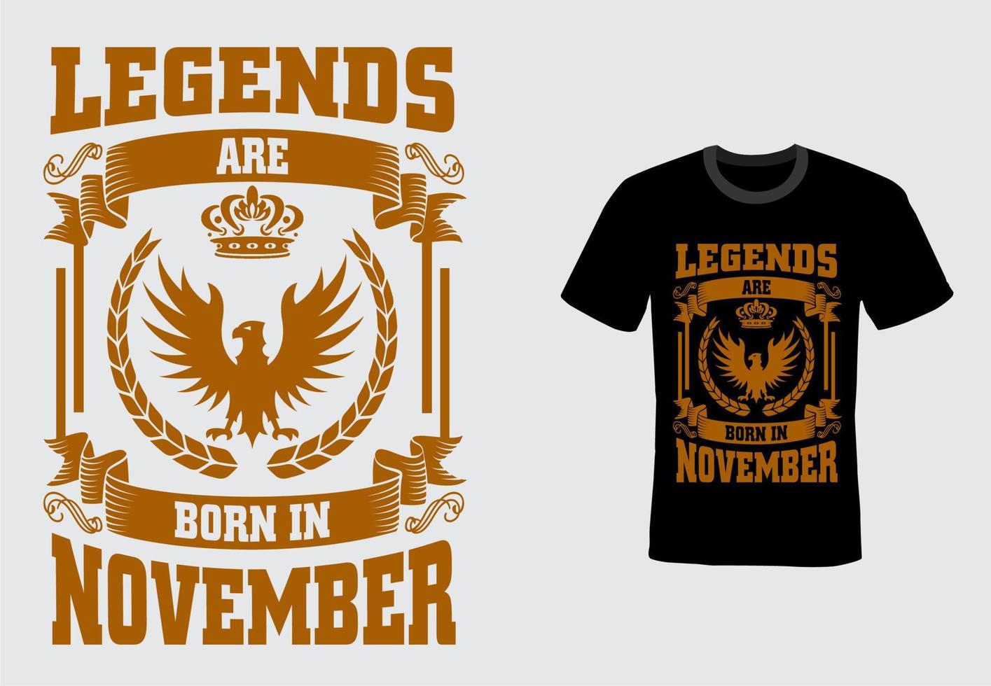 vector t-shirt ontwerp voor mensen geboren in november